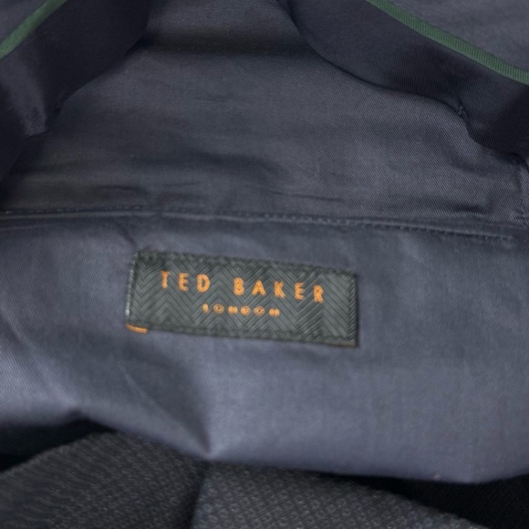 NEW Ted Baker London Pants Mens 35 R Black Roger Patterned Dress Pant NWOT - Picture 4 of 9